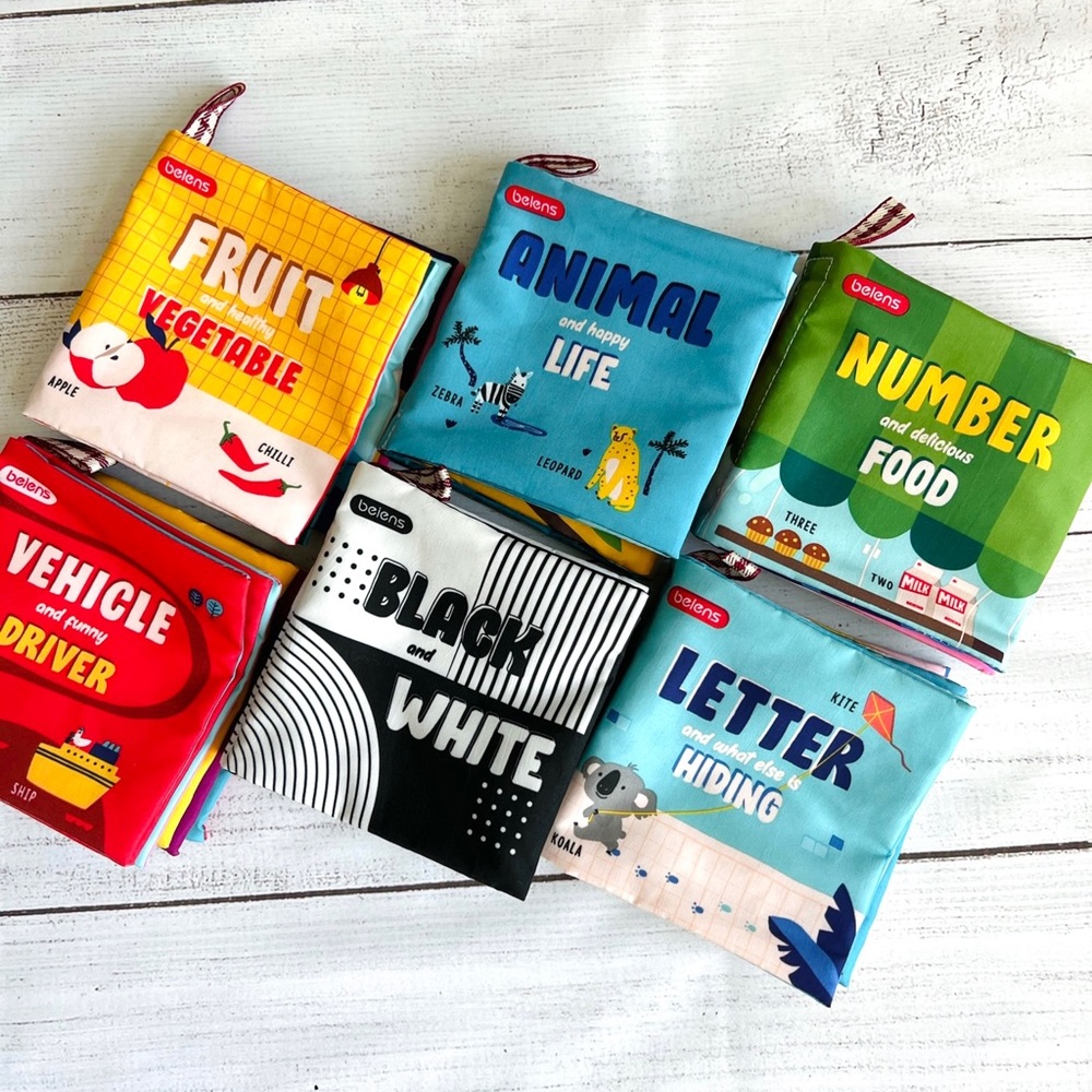 Soft Crinkle Baby Books Set of 6
